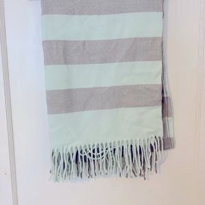 Indigo - NWOT Reading Cozies - soft turquoise and gray scarf